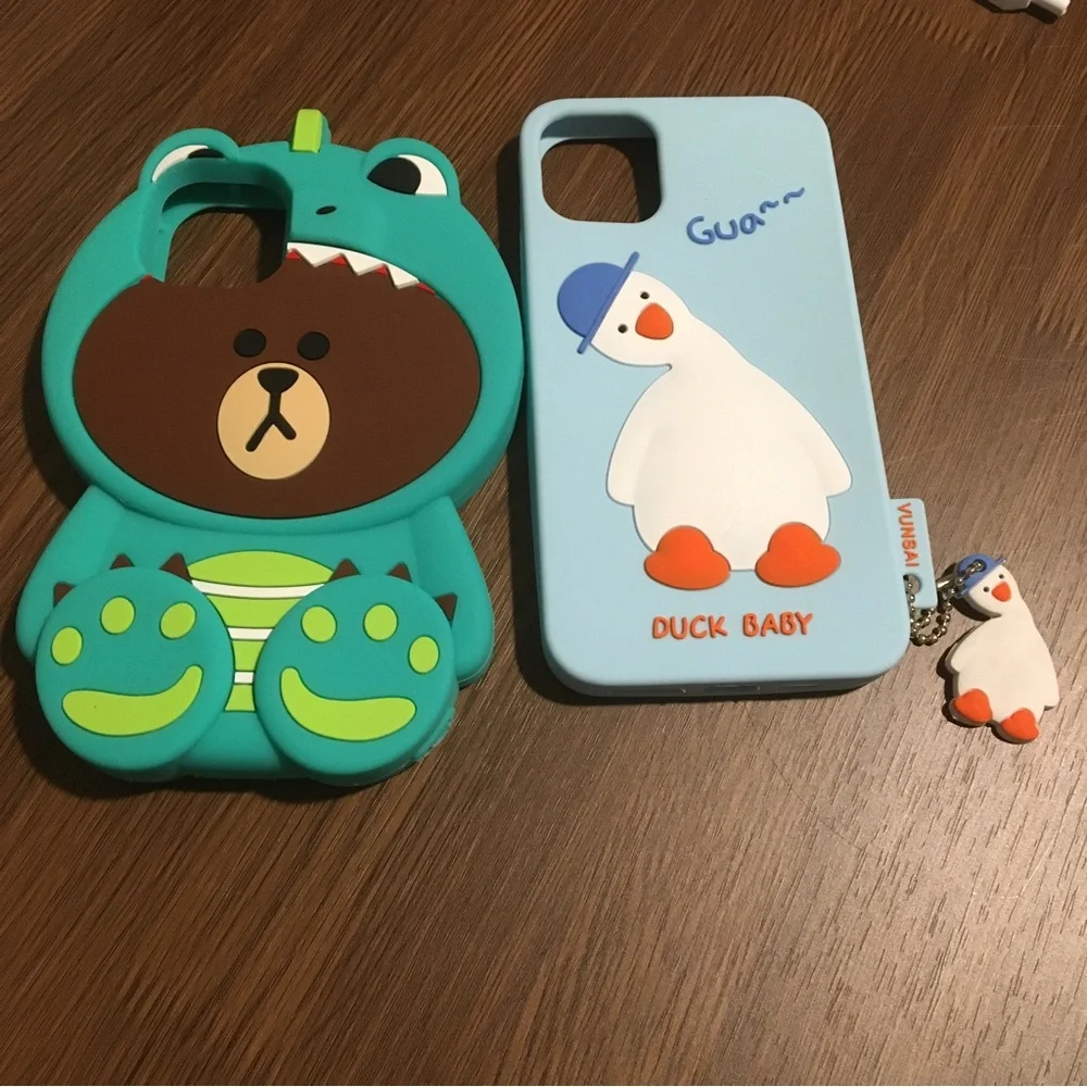 Cute Silicone Cartoon 11 pro max cell phone covers